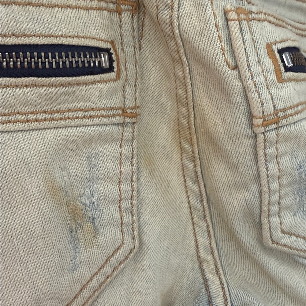 Rock revival gaby Distressed Cream Jeans - Picture 10 of 12